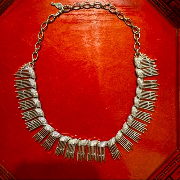 Sarah Coventry Jewelry - Vintage 1962 Sarah Coventry Silver Tone Metallic Fringe Necklace